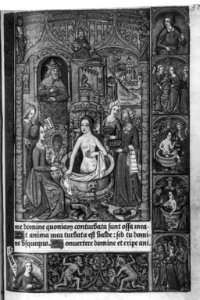 Composite of scene of Virgin Mary bathing LCCN2006691911