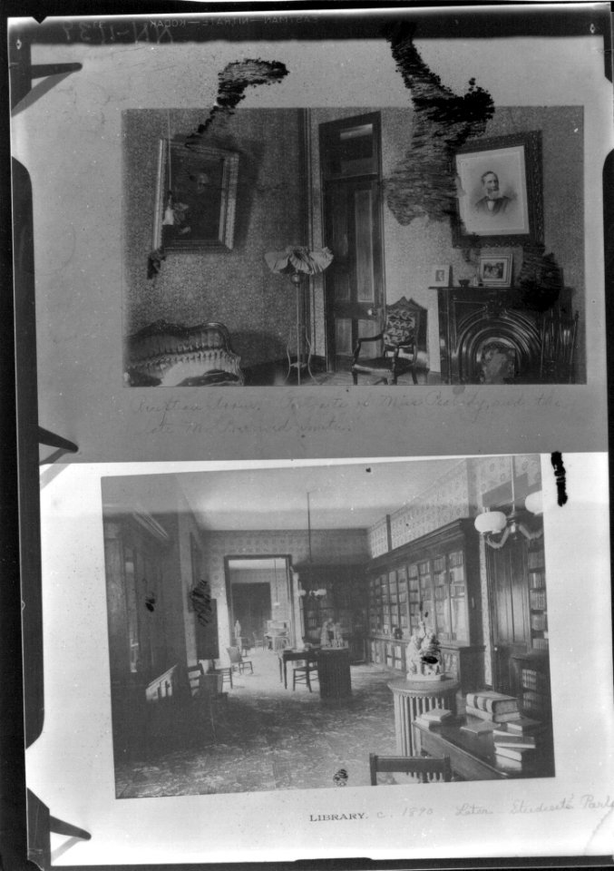 Composite of reception room, library (ca. 1890), and parlor n.d. (3195546328)