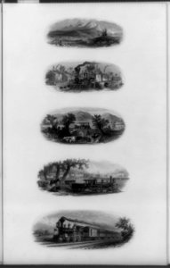 Composite of five railroad trains LCCN96510845 photo