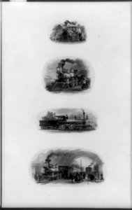Composite of four railroad trains LCCN96510847 photo