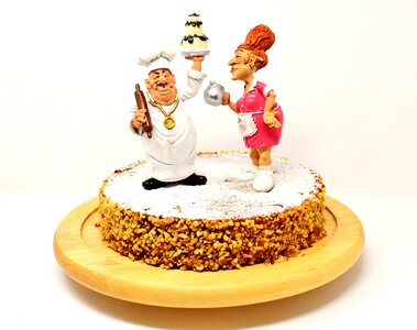 Cake carrot cake figures photo