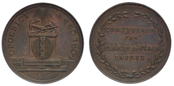 Comptoiren van slands en stadsinpost opgerigt anno 1804, objectnr PA 1622