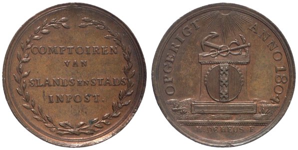 Comptoiren van slands en stadsinpost opgerigt anno 1804, objectnr PA 849