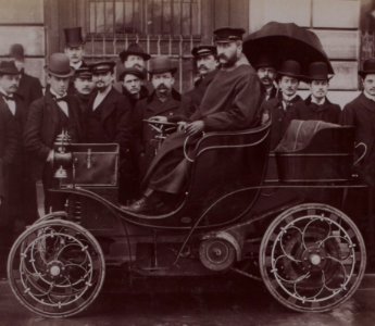 Comte de Cadignan à la caravane de Paris-Nice (sur Roussel en 1902)