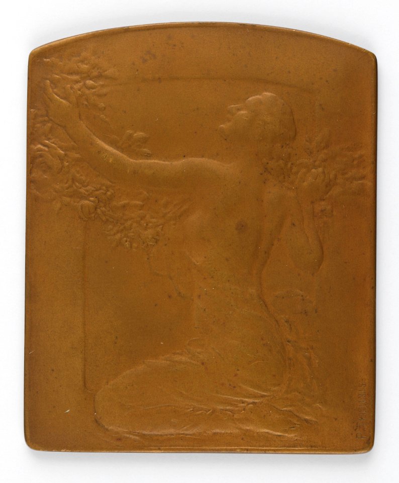 Concours International d'Elégance Automobile - Exposition Universelle et Internationale de Bruxelles 1935, plaquette by Pierre Theunis, Belgium, (1935), Coins and Medals Department of the Royal Library of Belgium, 2N130 - 1 (recto)