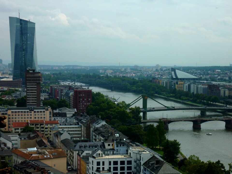 Glass facade building frankfurt photo