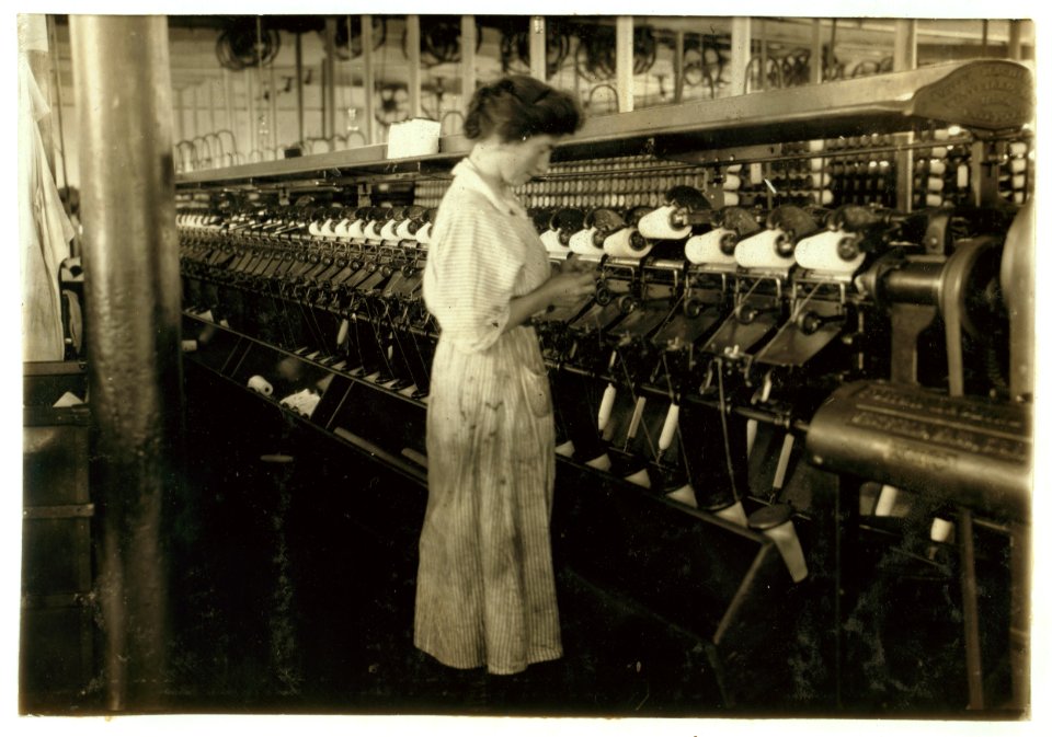 Cone-winder - Said 17 years old. Indian Orchard Cotton Mill. LOC nclc.03103