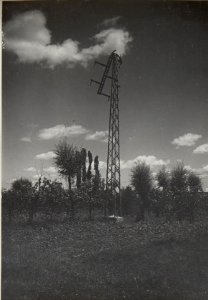 Conegliano, durch Granatvolltreffer zerstörter Gittermast. (BildID 15673780)