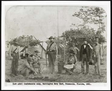 Confederate camp, Warrington Navy Yard, Pensacola, Florida, 1861 photo
