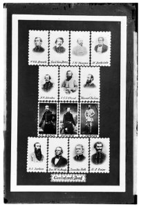 Confederate Dead- W.O.B. Branch, Earl Van Dorn, J.H. Morgan, W. Barksdale, A.S. Johnston, J.E.B. Stuart, 'Stonewall' Jackson, J.S. Bowen, Zollicoffer, L. Tilghman, A.J. Jenkins, Ben LOC cwpb.07608