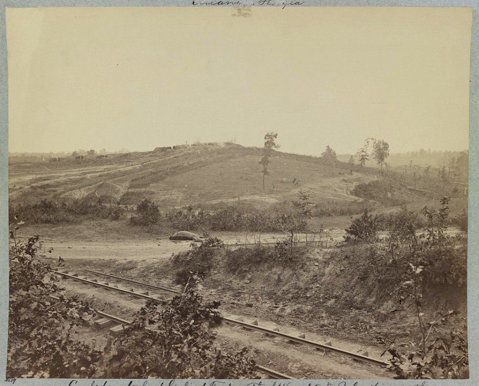 Confederate fort G, first fort south of W. and A. R.R., looking south, Atlanta, Georgia LCCN2012646708