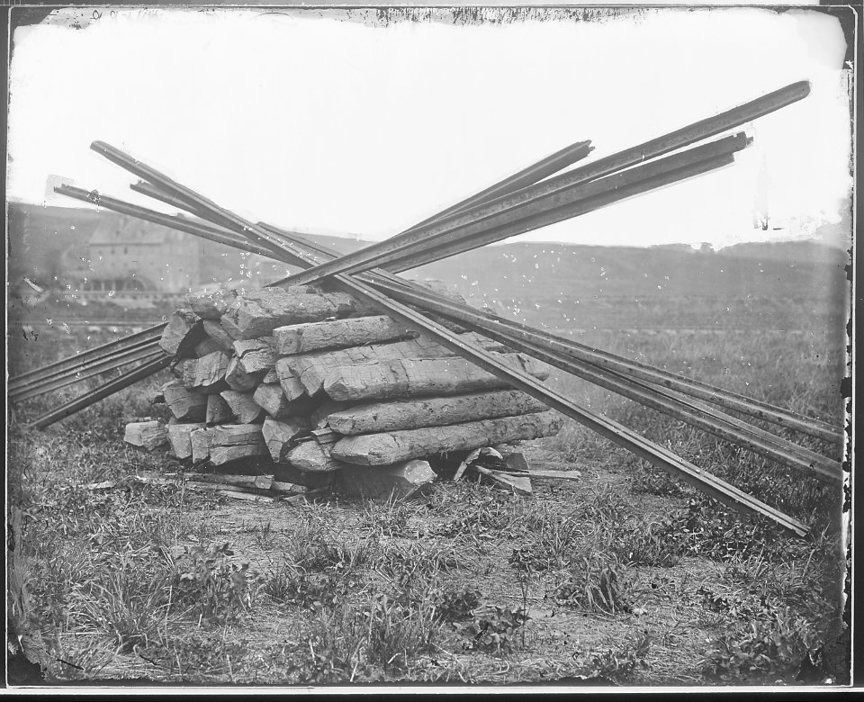 Confederate method of destroying railroads, at McCloud Mill, Va., 1863. - NARA - 524619