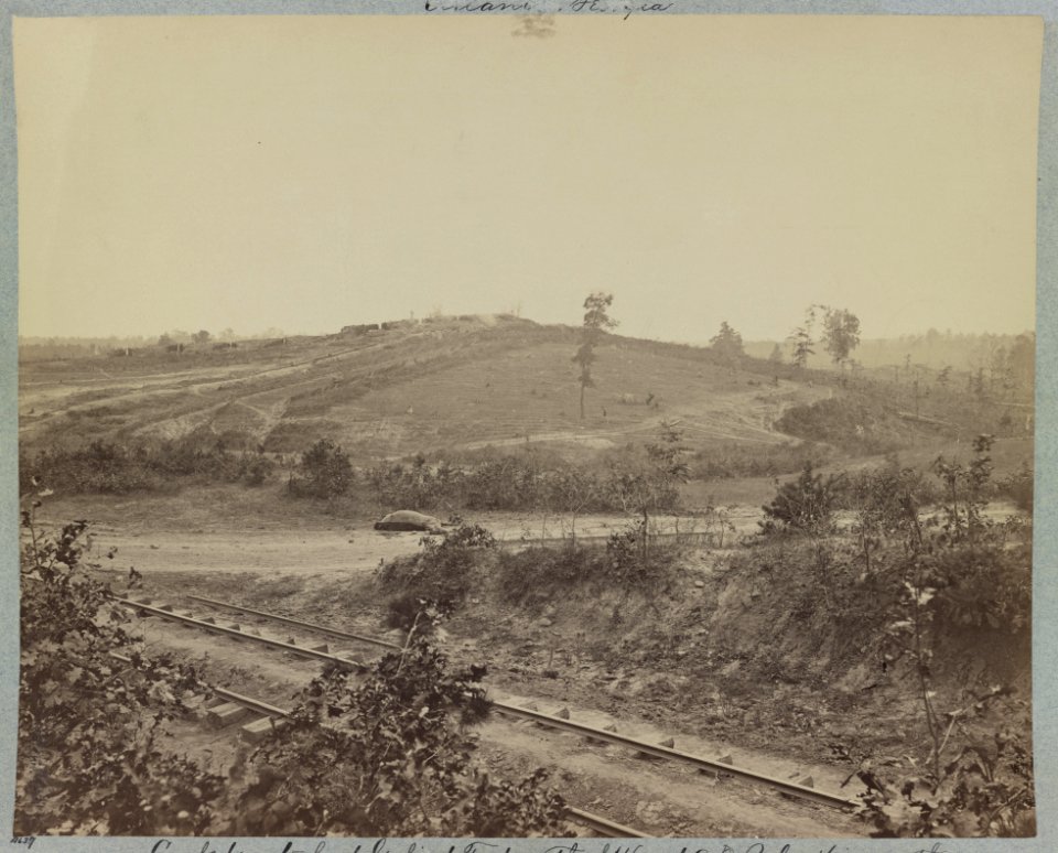 Confederate fort G, first fort south of W. and A. R.R., looking south, Atlanta, Georgia LCCN2012646708