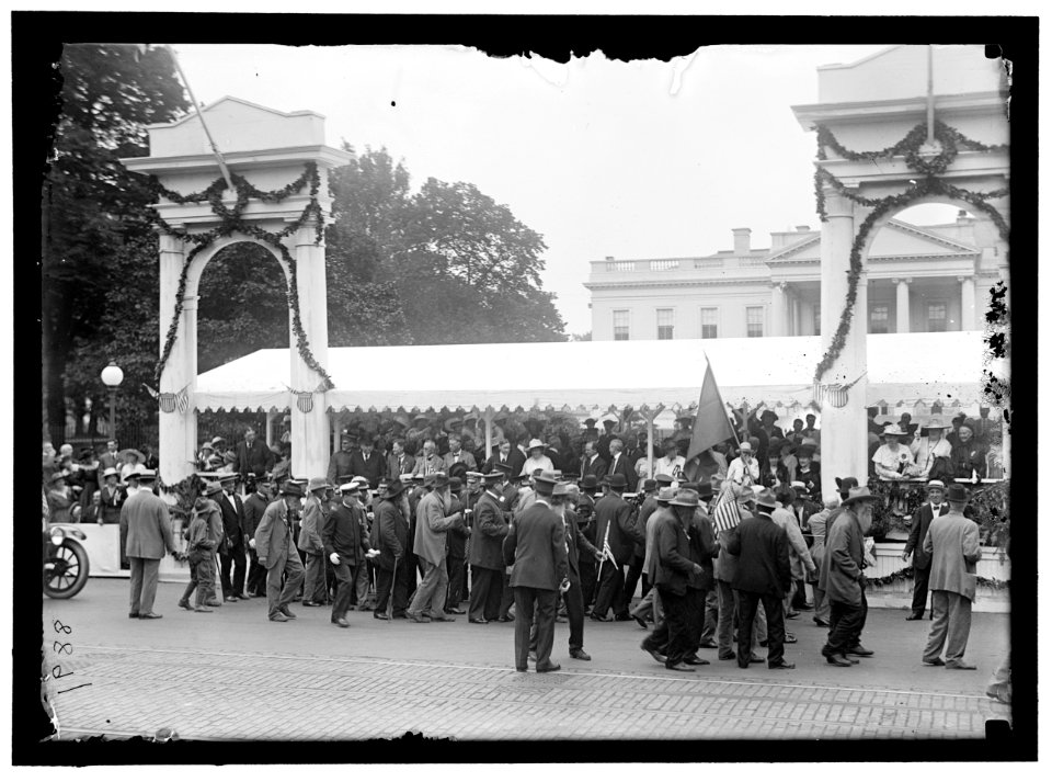 CONFEDERATE REUNION. PARADE. REVIEWING STAND LCCN2016867886