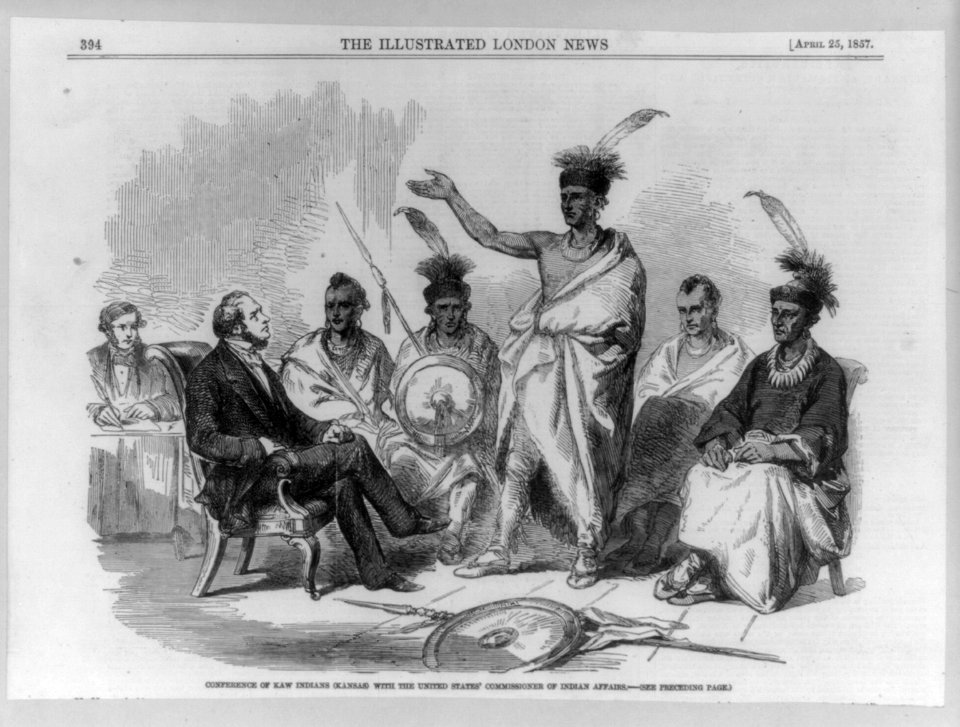 Conference of Kaw Indians (Kansas) with the United States Commission of Indian Affairs LCCN2007678837