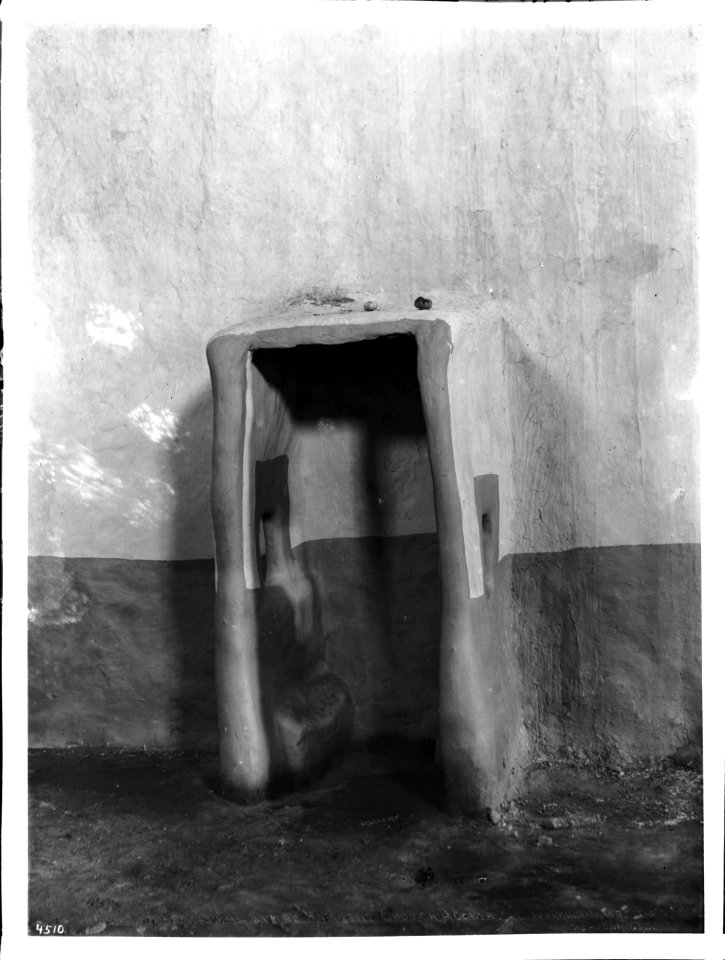 Confessional in the old church at the Acoma Pueblo, ca.1900 (CHS-4510)