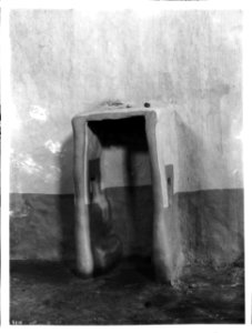 Confessional in the old church at the Acoma Pueblo, ca.1900 (CHS-4510)