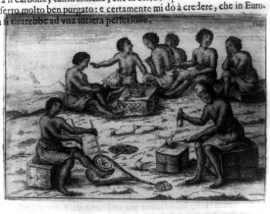 Congolese natives forging iron spearheads LCCN2002713374