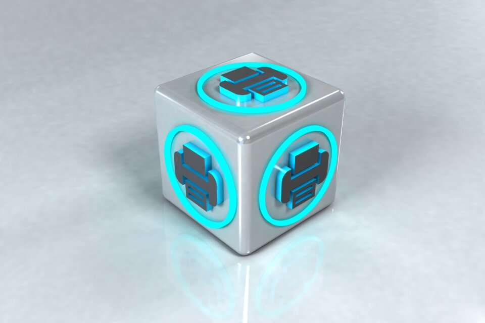Illustration bright cube