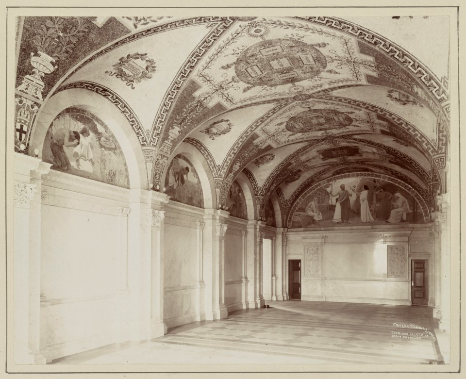 Congressional Library. Corridor north of main entrance LCCN2013646334