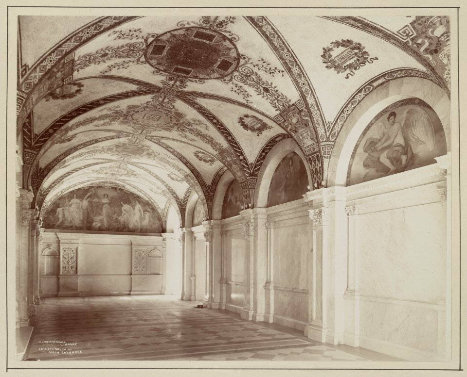 Congressional Library. Corridor south of main entrance LCCN2013646335