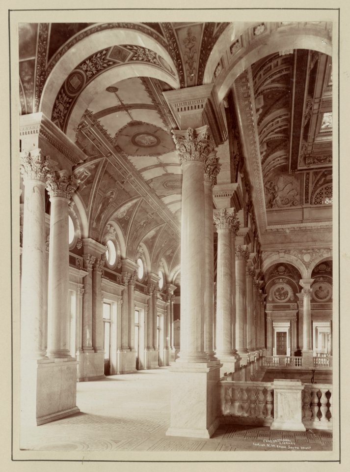 Congressional Library. Looking n.w. from south vault - Handy, ph. . LCCN2013646338