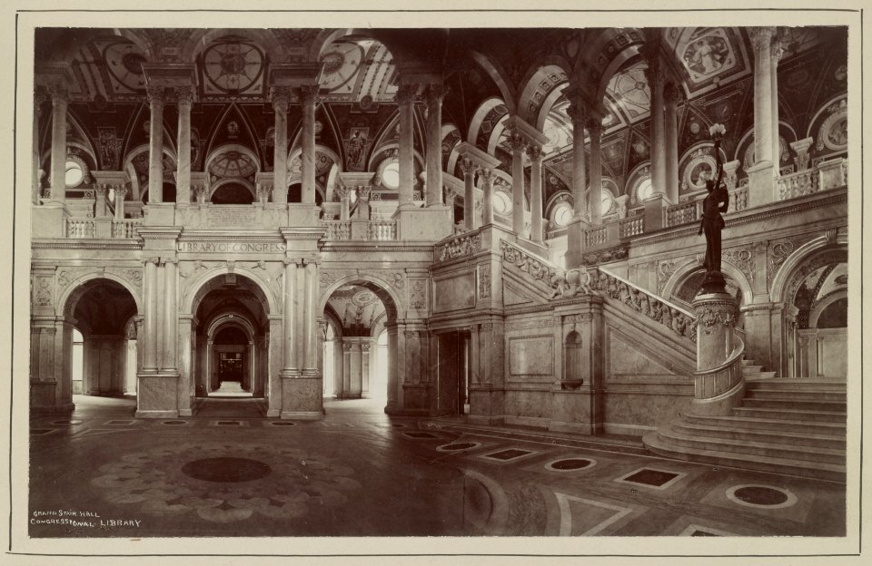 Congressional Library. Grand stair hall LCCN2013646347