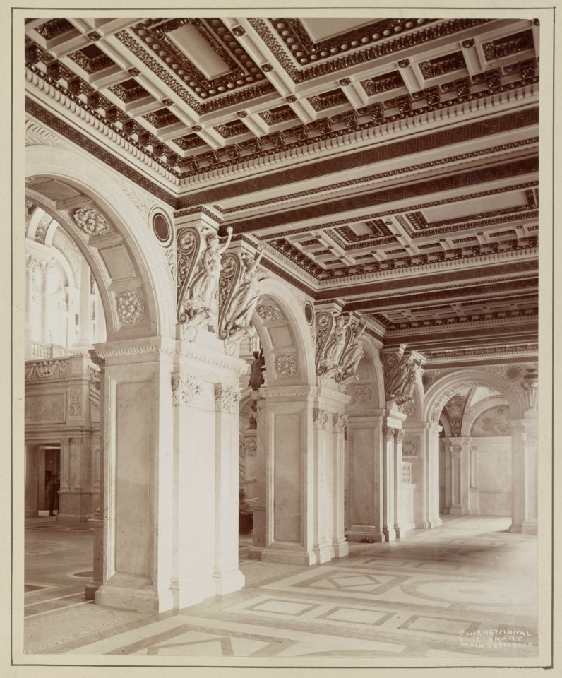 Congressional Library. Main vestibule LCCN2013646332