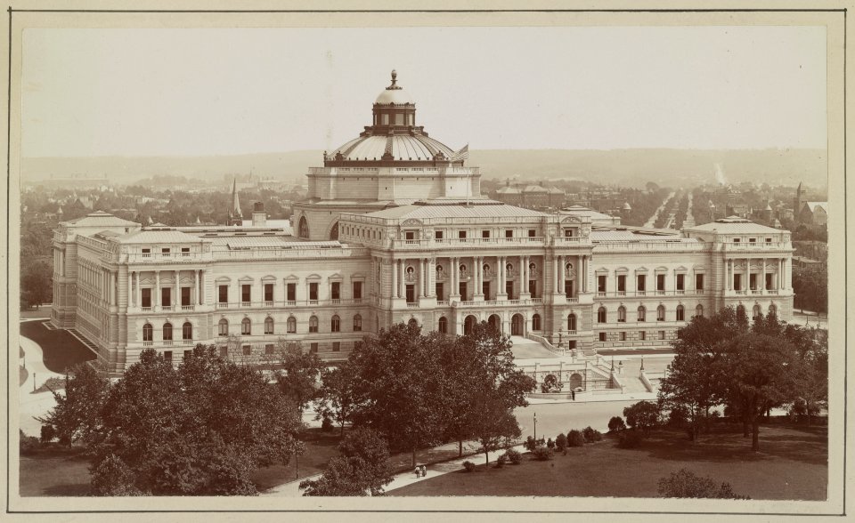 Congressional Library. View from the U.S. Capitol LCCN2013646349
