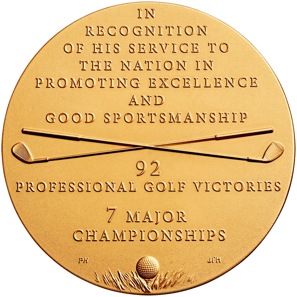 Congressional Gold Medal Arnold Palmer (reverse)