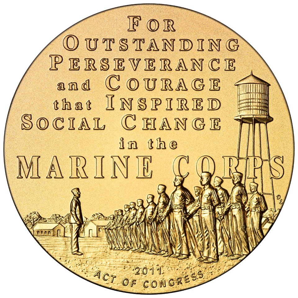 Congressional Gold Medal Montford Point Marines (reverse)