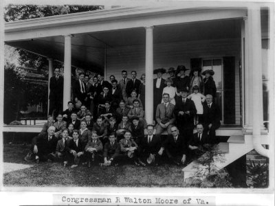 Congressman R. Walton Moore of Va. and a group of House of Representative Page boys whom he entertained at his Virginia estate on Sunday LCCN2002709634