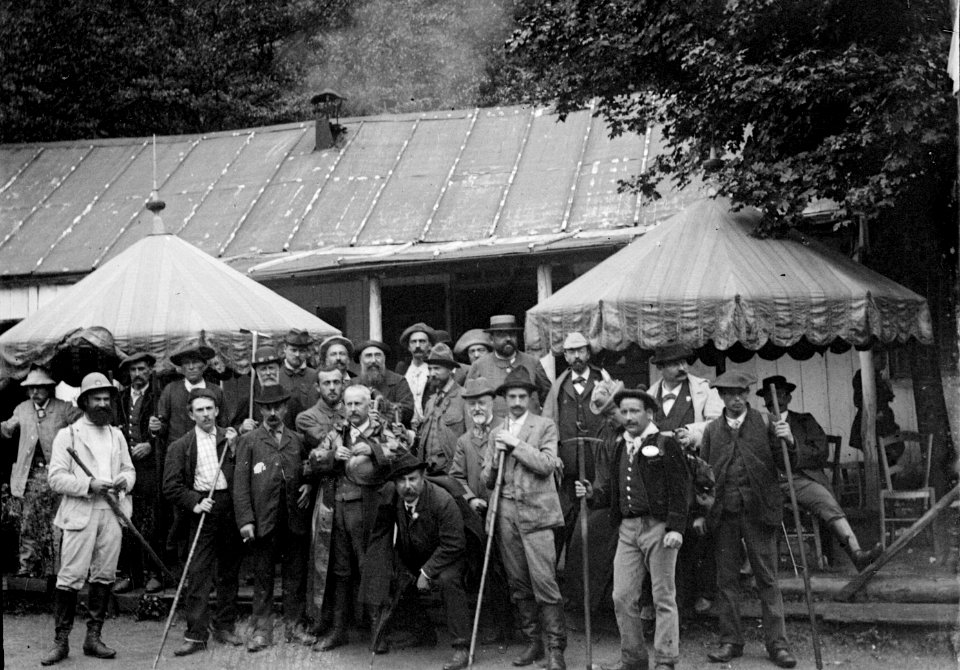 Congrès de Luchon, CAF, portrait de groupe, 10 septembre 1893, TRU C 15 - Fonds Trutat