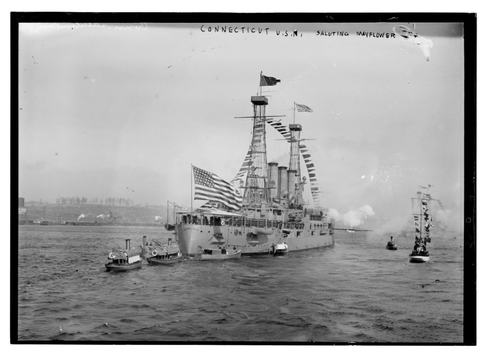 CONNECTICUT U.S.N. saluting MAYFLOWER LCCN2014689930