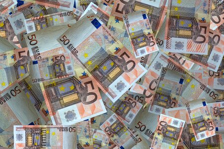 Currency cash and cash equivalents 50 euro photo