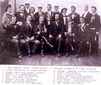 Conseil fédéral de la Corda Fratres en 1900