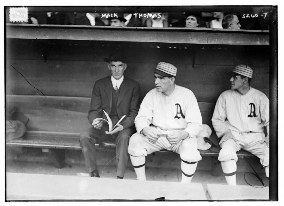 Connie Mack & Ira Thomas (coach), Philadelphia AL (baseball) LCCN2014697776