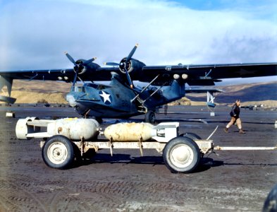 Consolidated PBY-5A Catalina is armed at Adak, in 1943 (80-G-K-8149)
