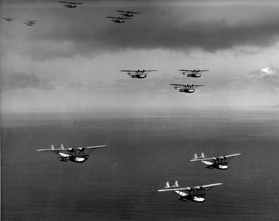 Consolidated P2Ys VP-4 over the Pacific 1935