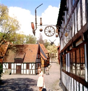 Denmark Aarhus, Jutland. The Old Town. An open air museum