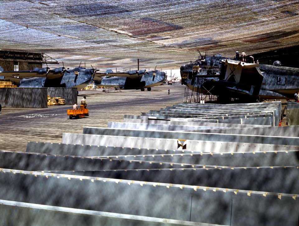 Consolidated PB2Y-3 Coronado aircraft at the Consolidated Aircraft plant in San Diego, California (USA), in July 1943 (80-G-K-15707)