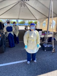 Dental officers participating in COVID-19 triage, NMRTC Portsmouth, VA (49757310986)