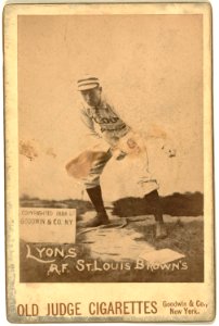 Denny Lyons, St. Louis Browns, baseball card portrait LCCN2007683771