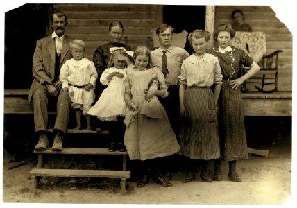 Dependent (able-bodied) Parents. Smith Family, West Point, Miss. Three girls (in front) work in the mill. This boy and others work up town. Came from an Alabama farm six months ago. Smallest LOC nclc.02126