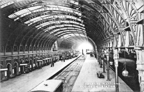 Departure platforms Paddington station photo