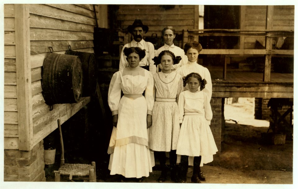 Dependent (able-bodied) Parents. Fries, Va. Family of Albert Senter. He said, 'I don't work steady. Have a garden here.' Eleven year old Mandy has learned to 'spin' by 'helping.' She said, LOC nclc.02140