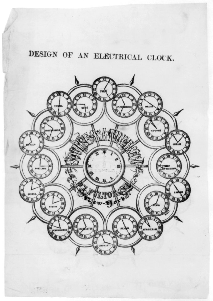 Design of an electrical clock (of Souire Lander & Co. - advertisement) LCCN2007680133