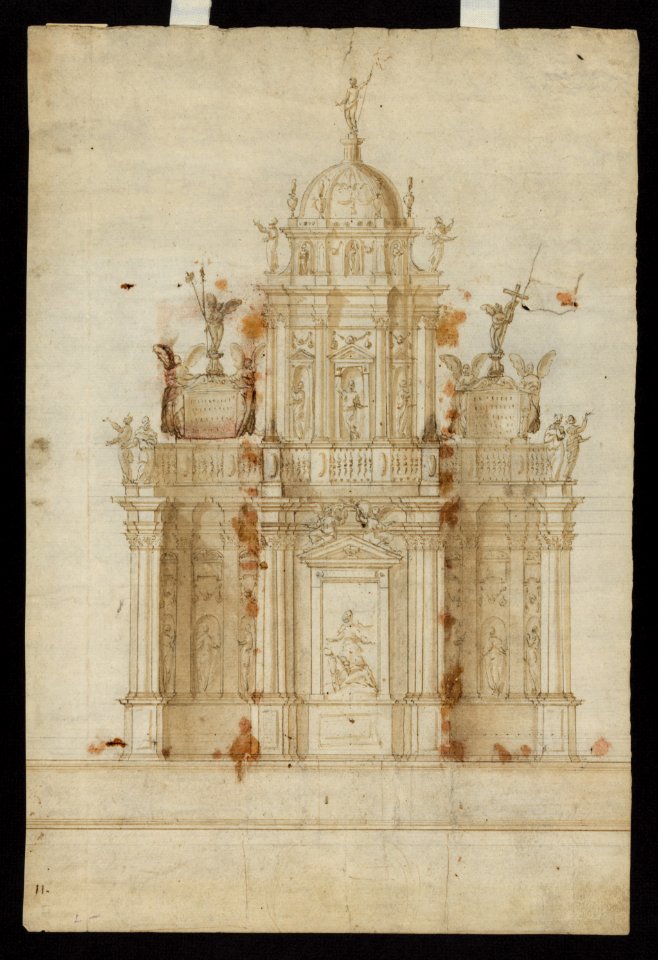 Design for a memorial with tempietto. Elevation LCCN2007681952