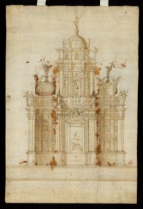 Design for a memorial with tempietto. Elevation LCCN2007681952