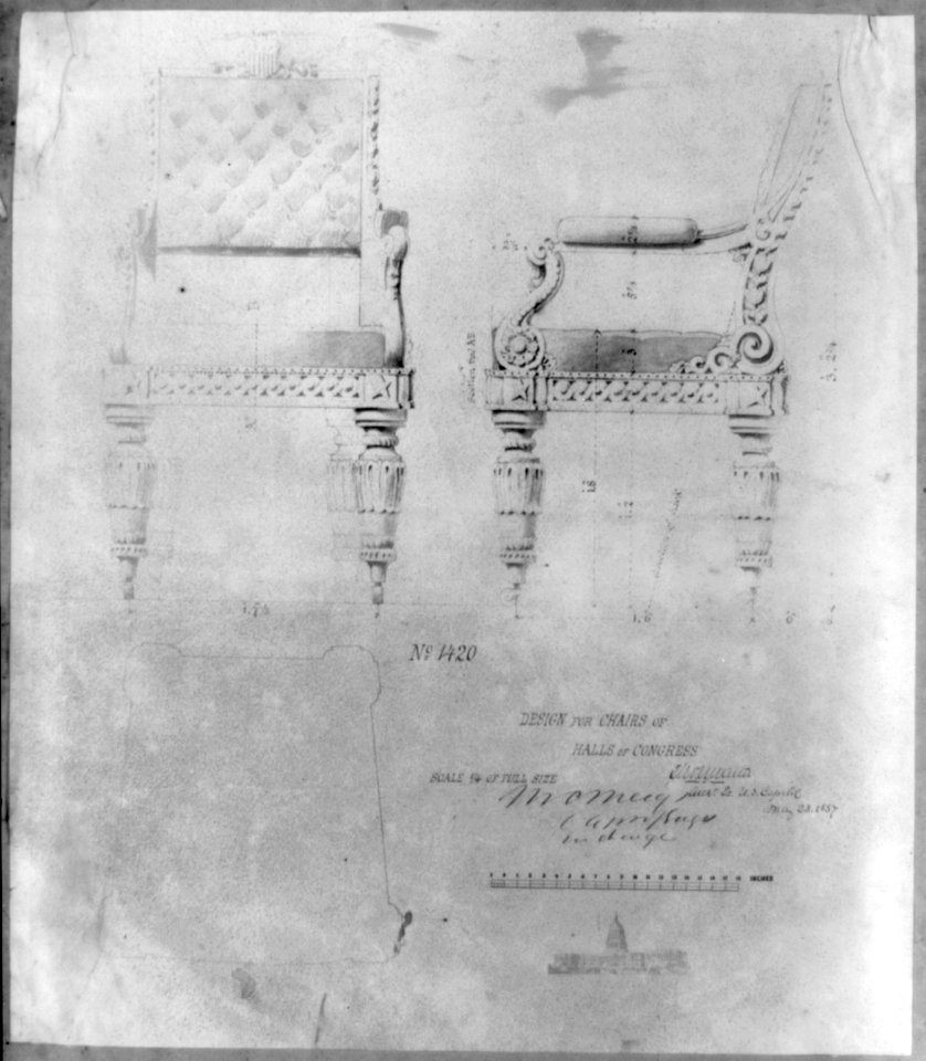 Design for chairs of Halls of Congress LCCN2002718553